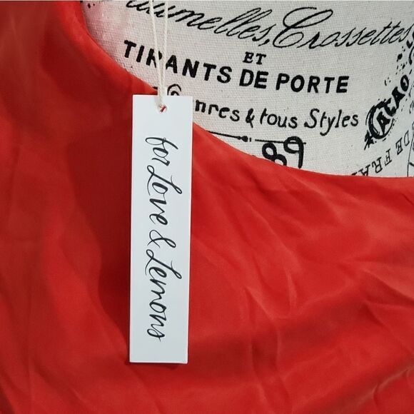 For Love And Lemons Rana Mini Dress In Red Size Small NWT - Picture 13 of 16